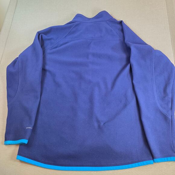 Columbia Omni-Heat 1/4 Zip Pullover Blue Mens Large Approx No Size Tag - Picture 2 of 16